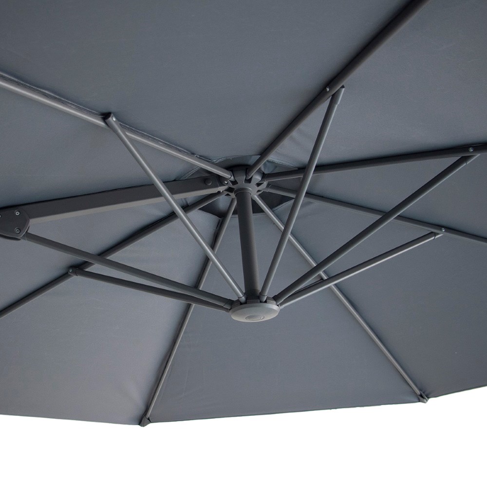 Helios 3m Round Rotating Cantilever Parasol With Base