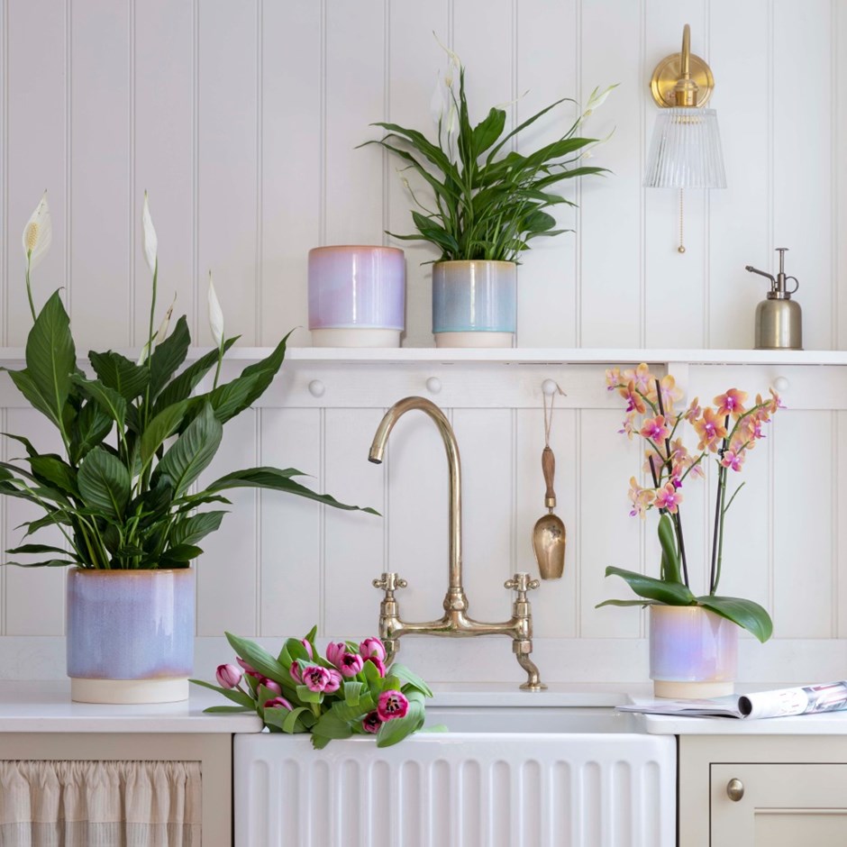 Copenhagen Aqua Reactive Glaze Two Tone Planter
