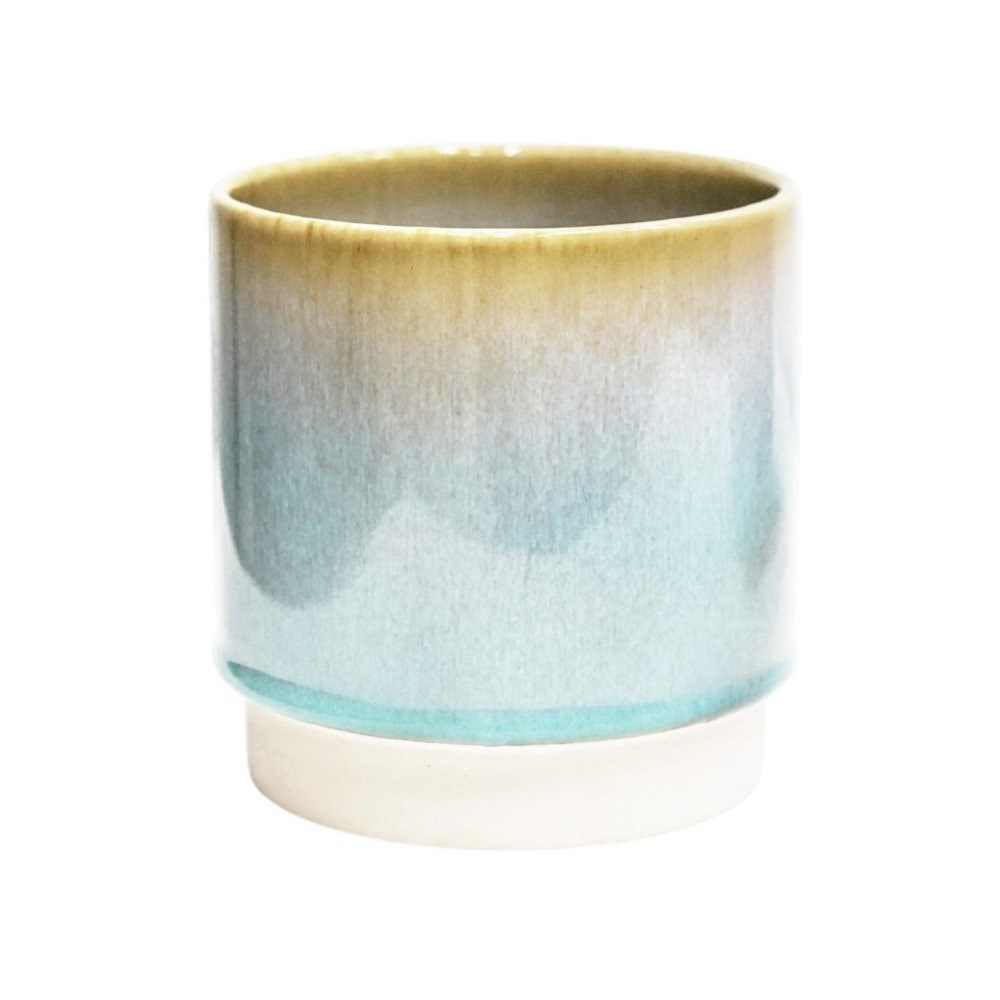 Copenhagen Aqua Reactive Glaze Two Tone Planter