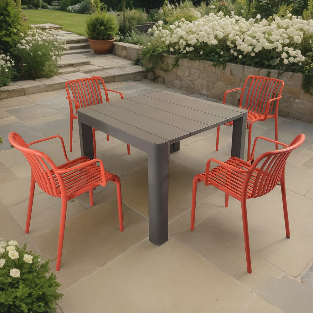 Henrik Square Dining Table With Alma Chairs Set