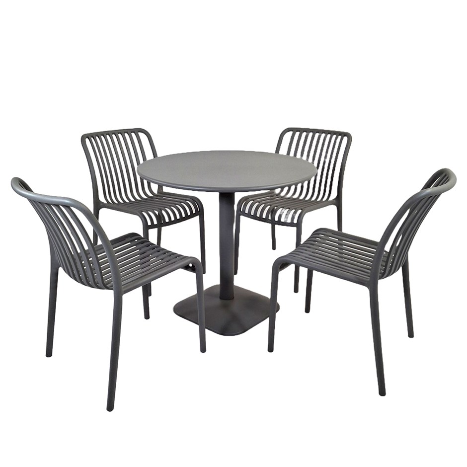Albin Round Table With Mia Bistro Chairs Set