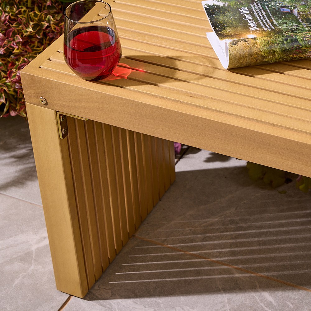 Kyoto Contemporary Wooden Bench