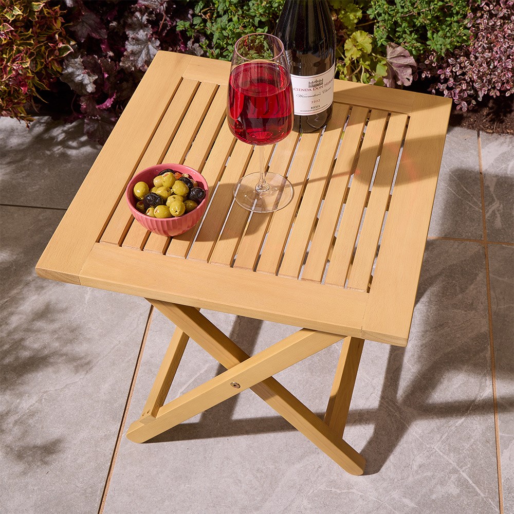 Ascot Wooden Folding Side Table