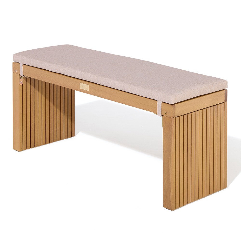 Kyoto Contemporary Wooden Dining Bench Set With Cushions