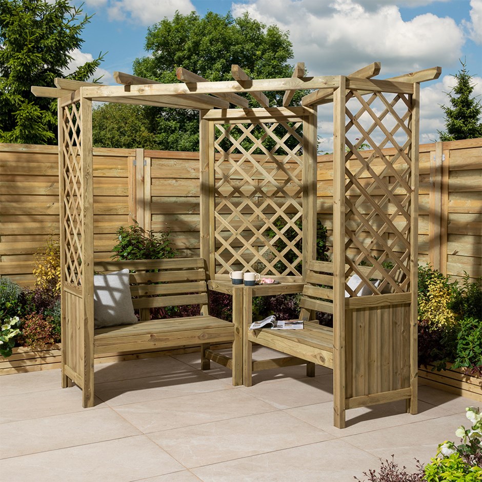 Pemberley Wooden Corner Arbour