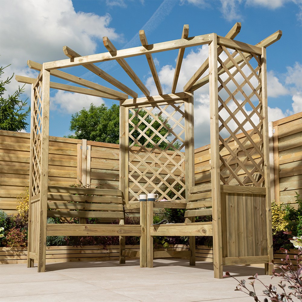 Pemberley Wooden Corner Arbour