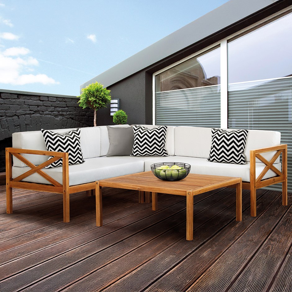 Kemberton Hardwood Corner Sofa Set