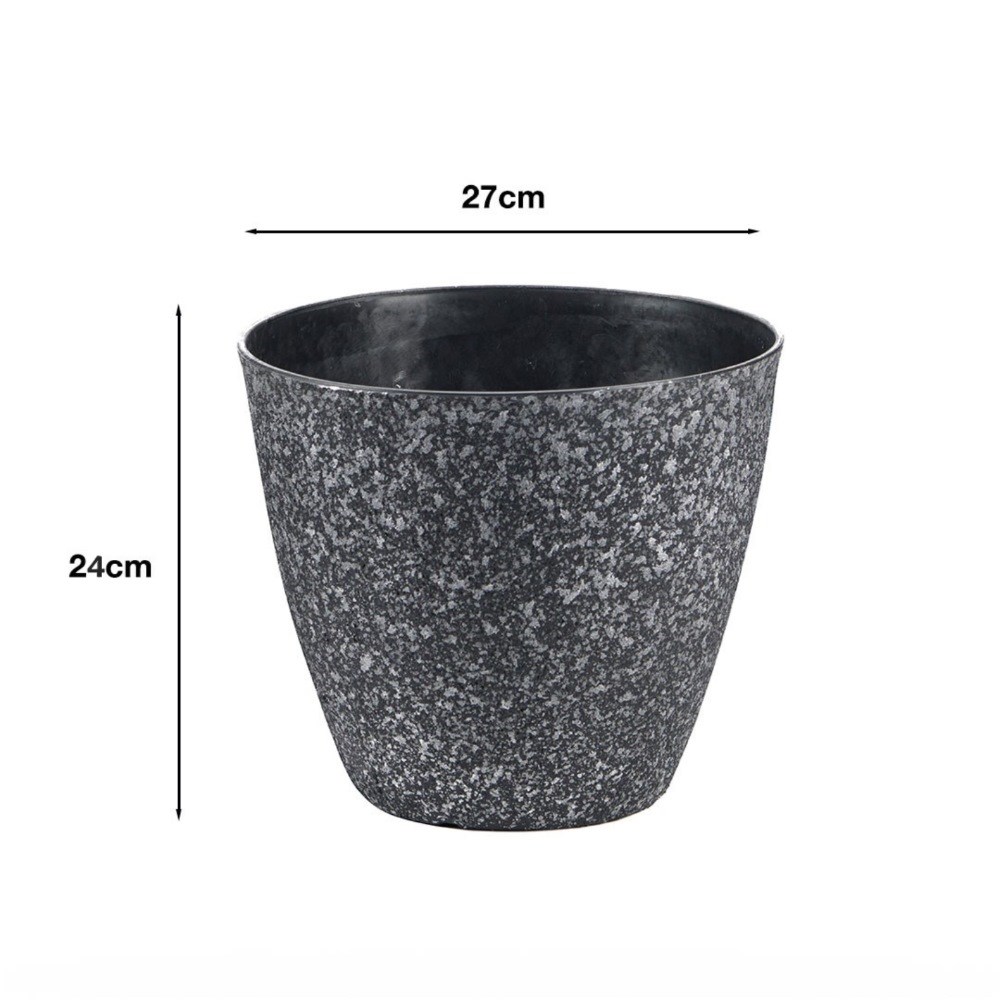 Granite Effect Round Planters