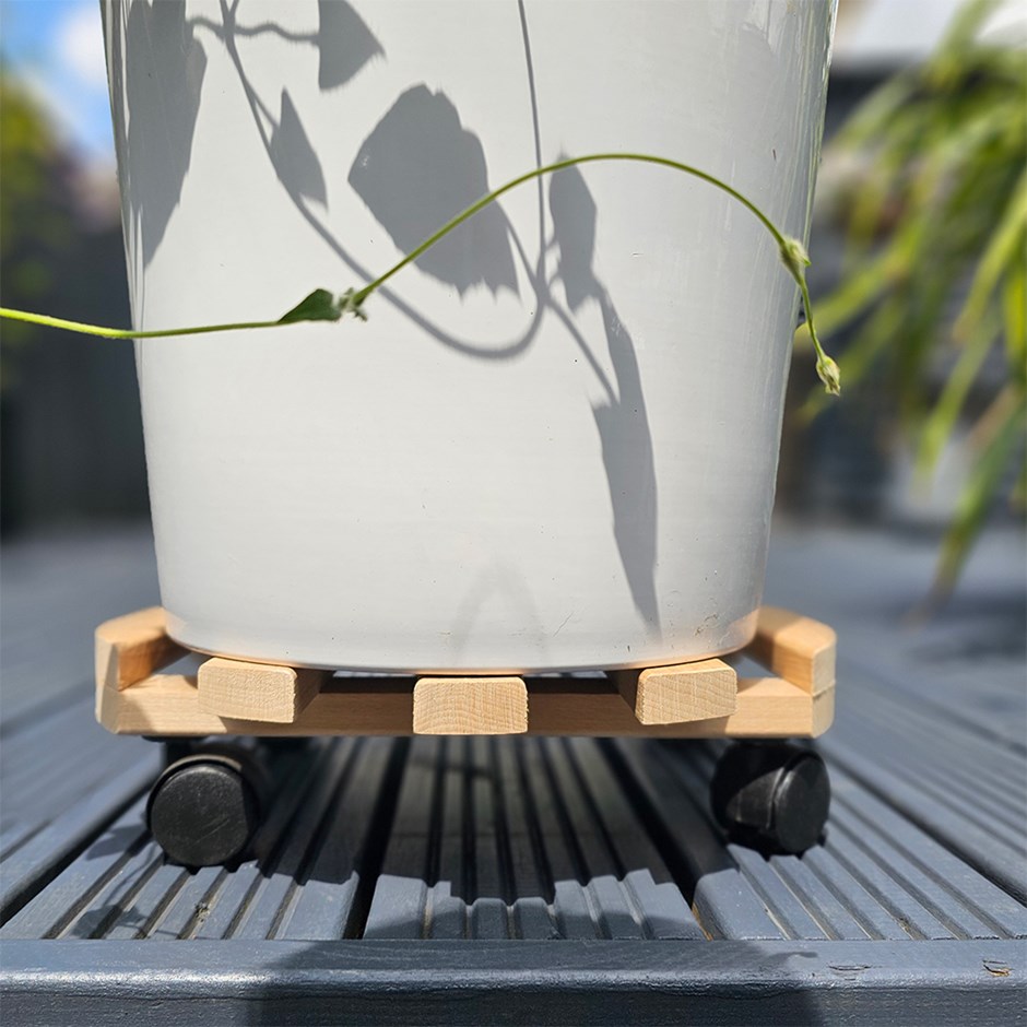 Round Wooden Pot Mover 30 cm