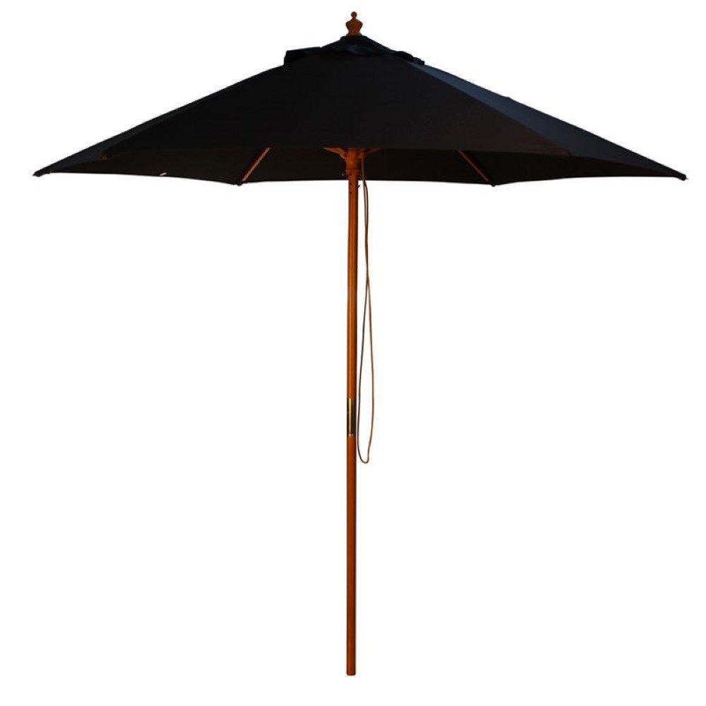 2.5m Wooden Round Pulley Parasol