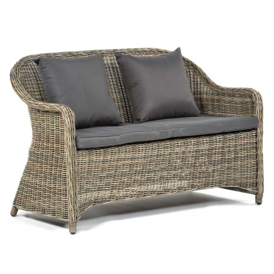 Regent Rattan 2 Seater Sofa With Cushions
