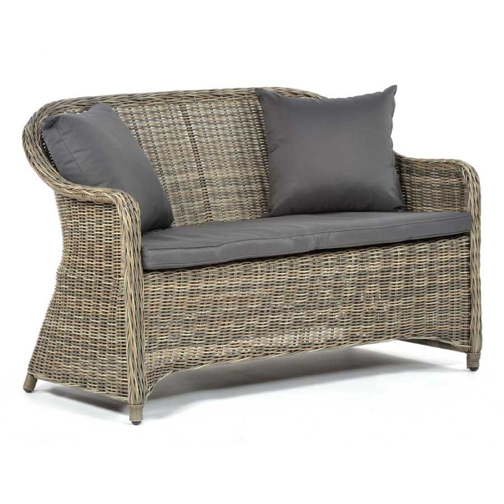 Regent Rattan 2 Seater Sofa With Cushions