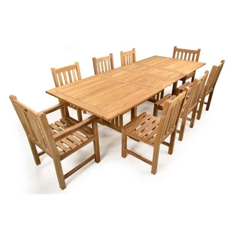 Berrington Rectangular Extending Teak Table Set