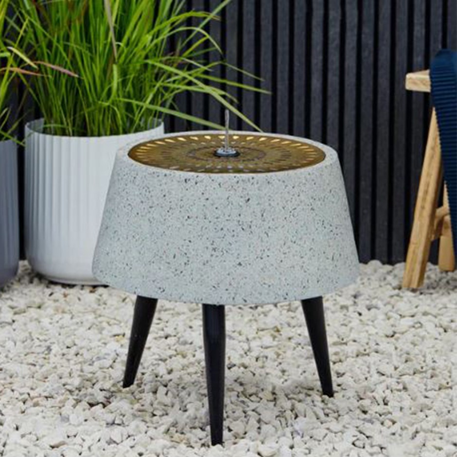Solis Water Feature With Lights On Stand