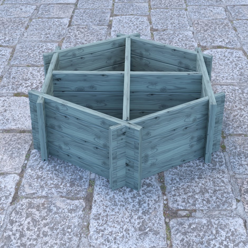 Hexagonal Wooden Planter
