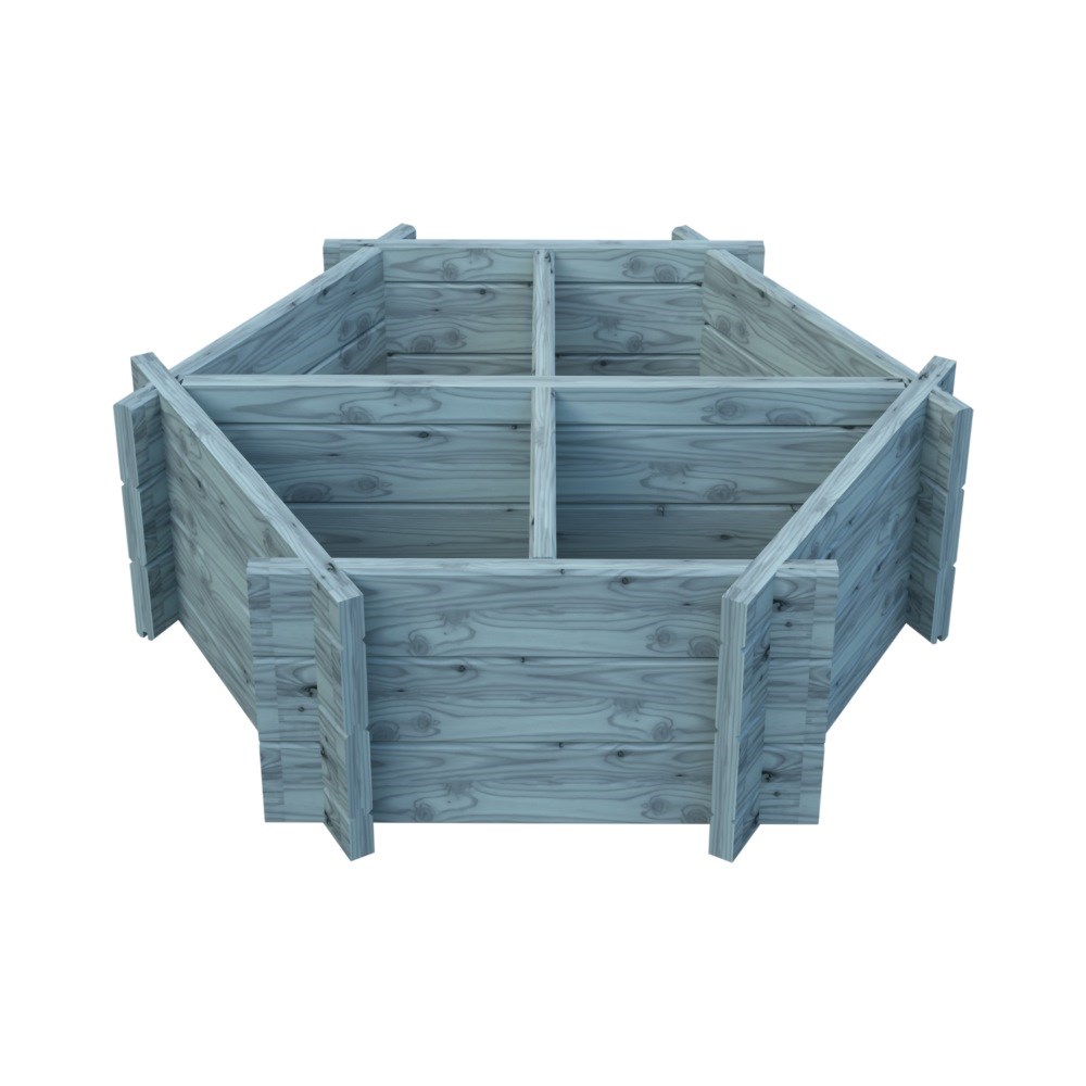 Hexagonal Wooden Planter
