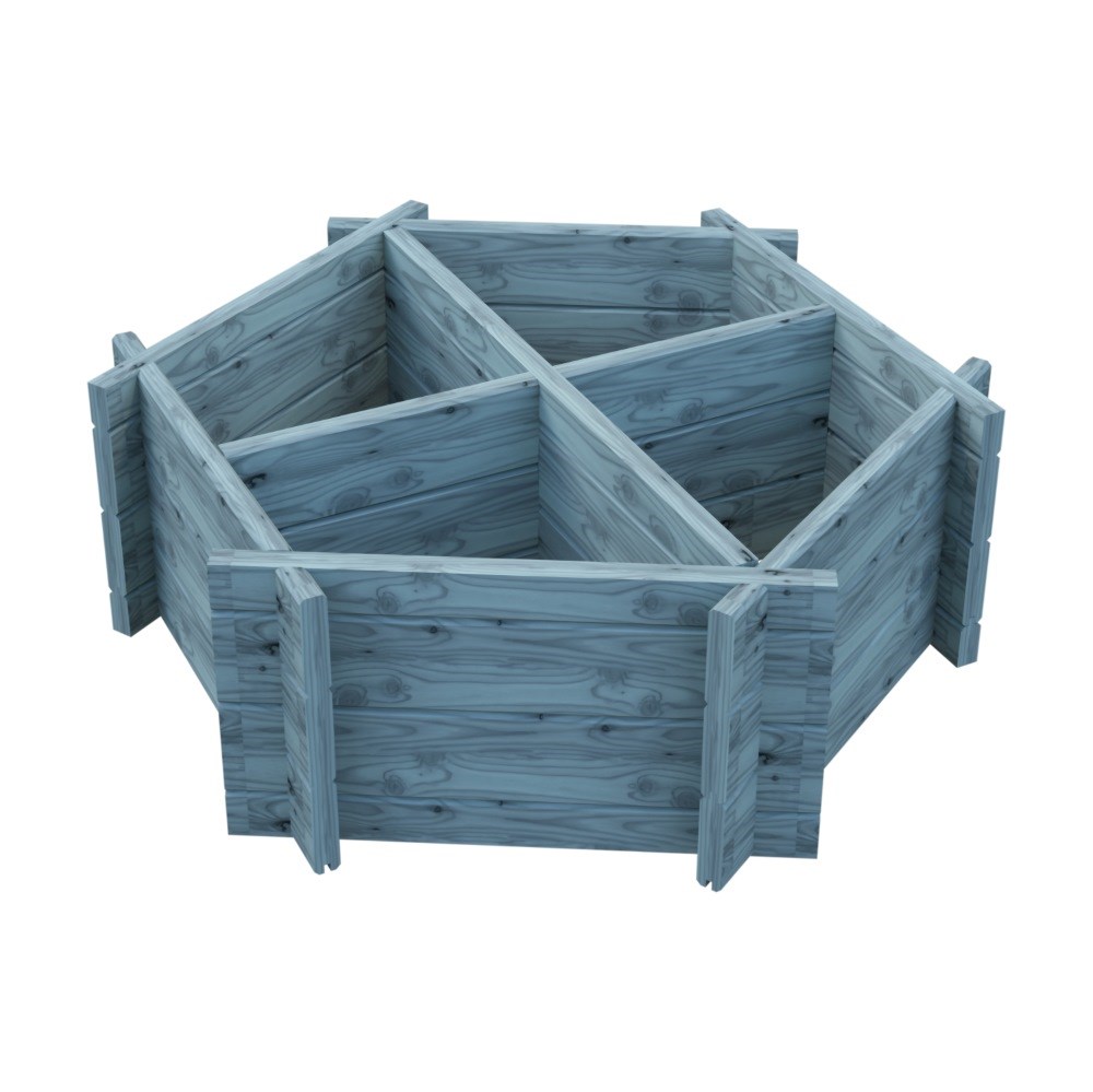 Hexagonal Wooden Planter