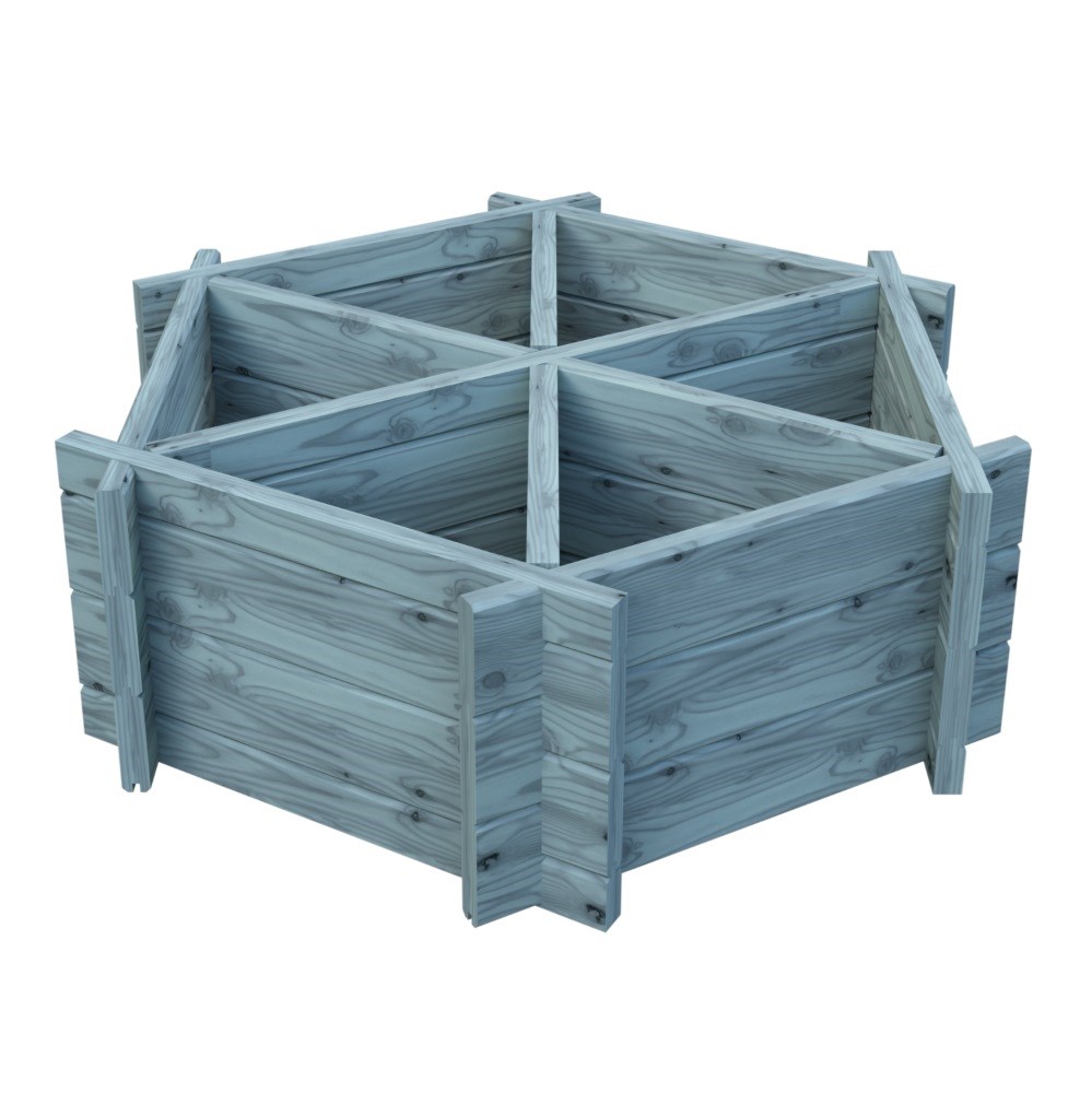 Hexagonal Wooden Planter