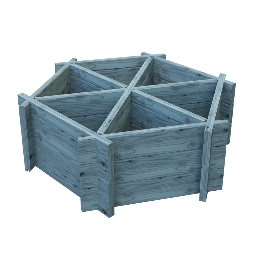 Hexagonal Wooden Planter