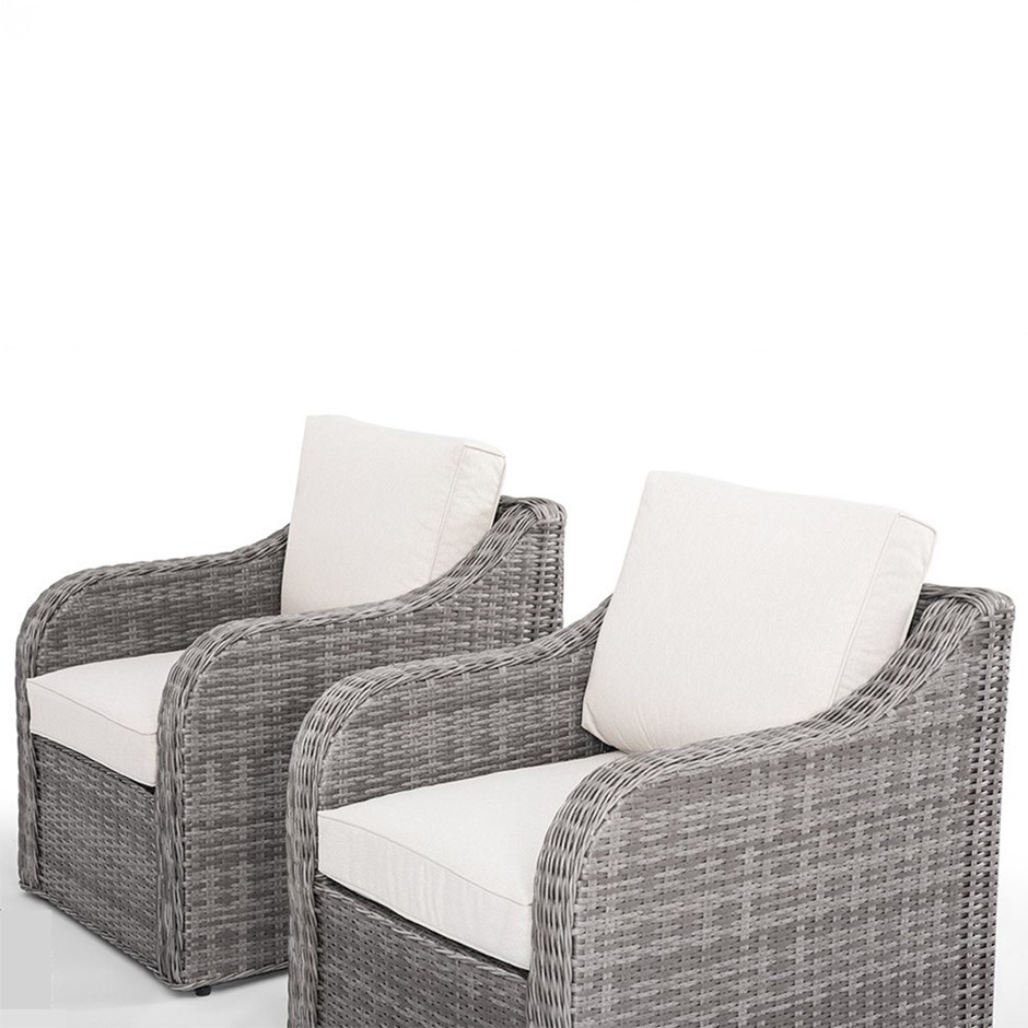 Classic Rattan Garden Lounge Armchairs With Cushions
