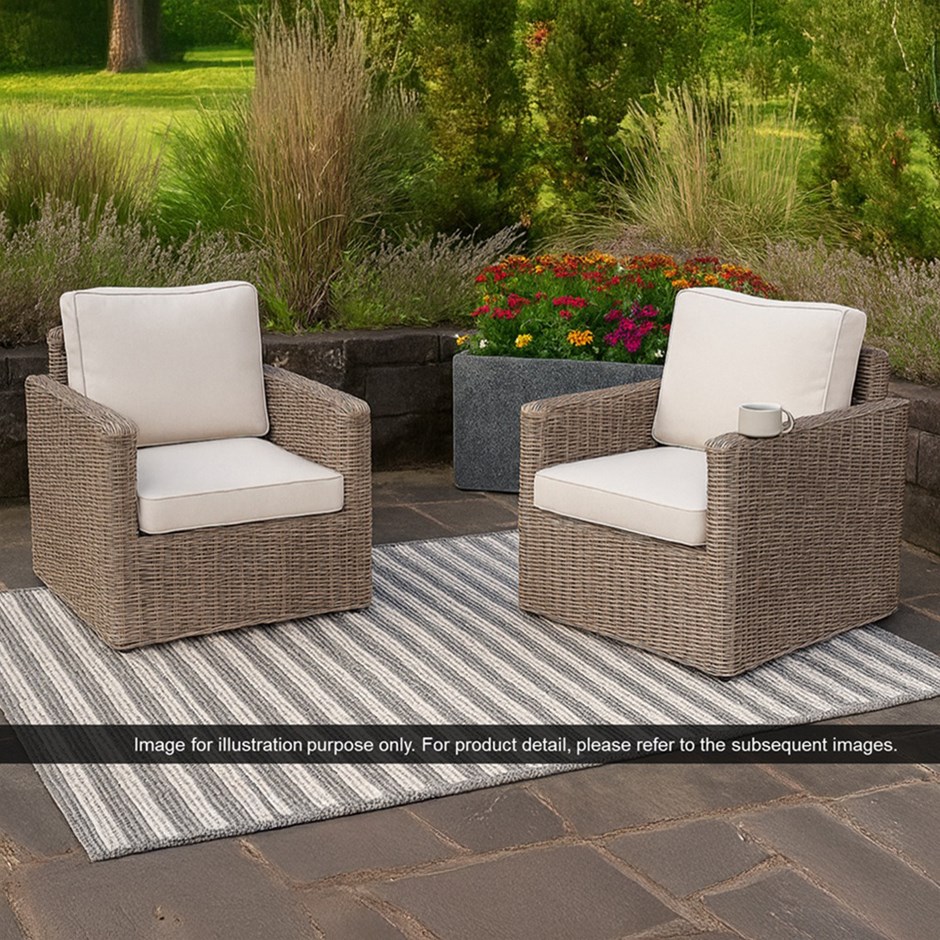 Rattan Garden Armchairs With Cushions