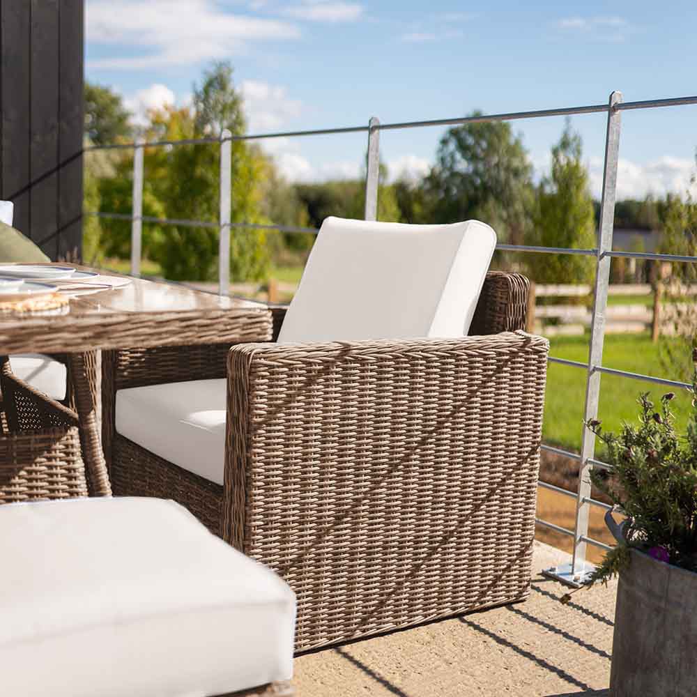 Rattan Garden Armchairs With Cushions
