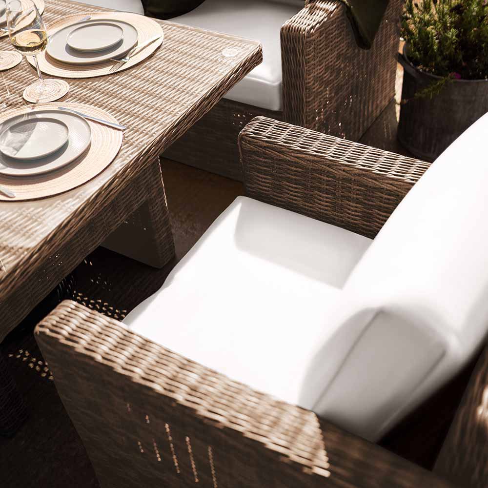 Rattan Garden Armchairs With Cushions