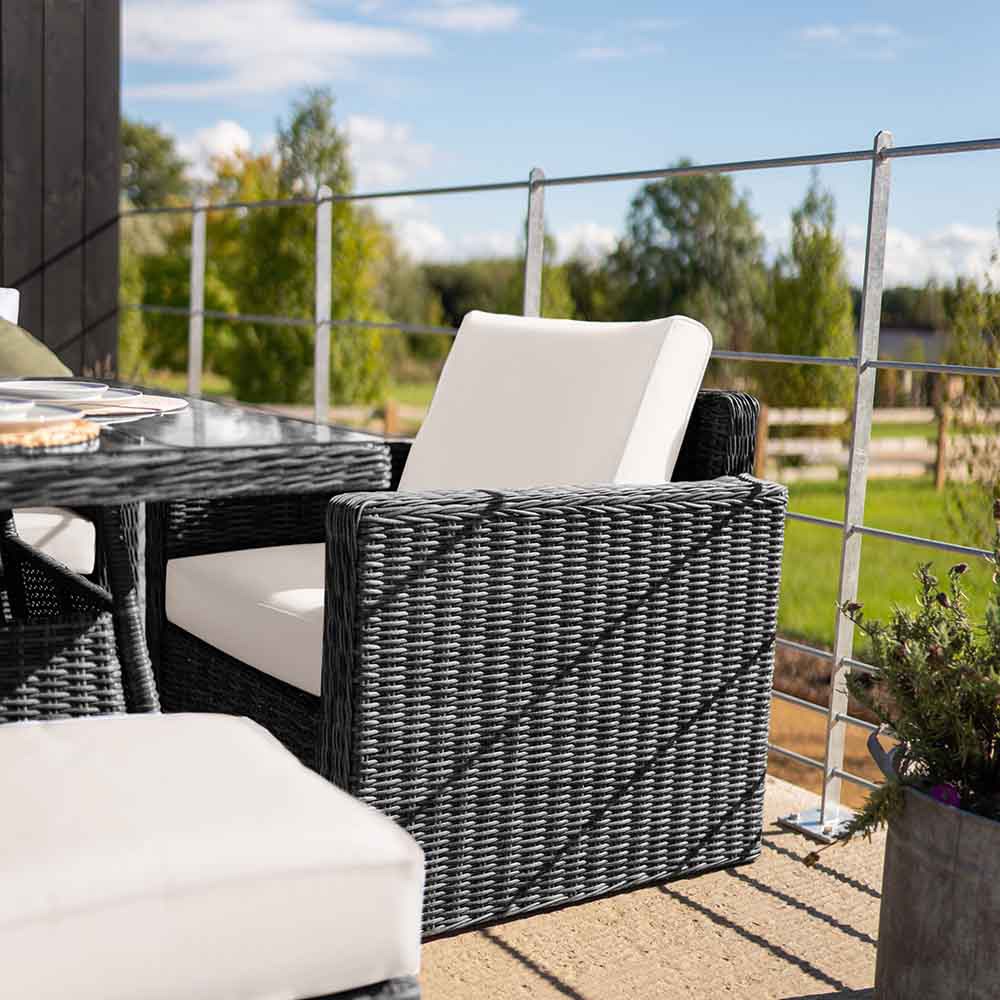Rattan Garden Armchairs With Cushions