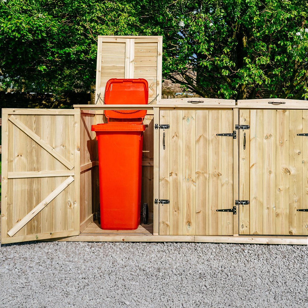 Chatburn Triple Wheelie Bin Store