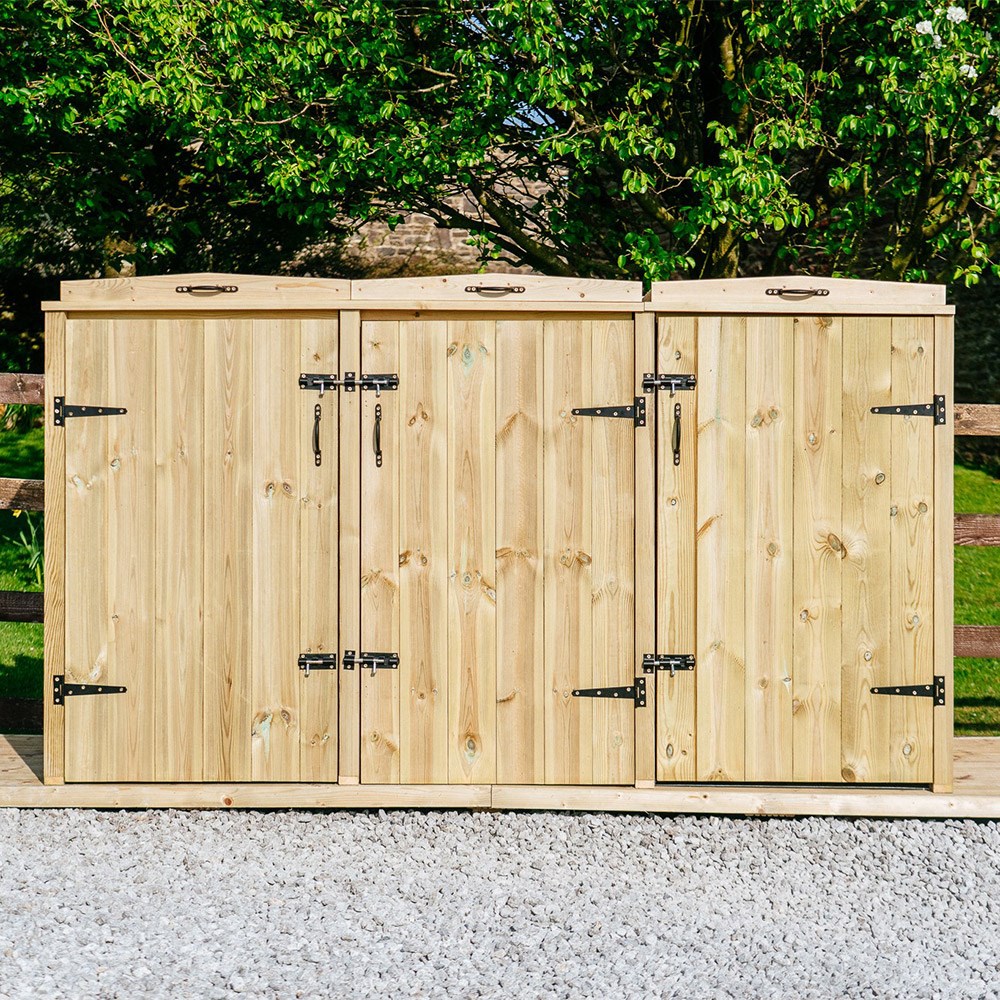 Chatburn Triple Wheelie Bin Store
