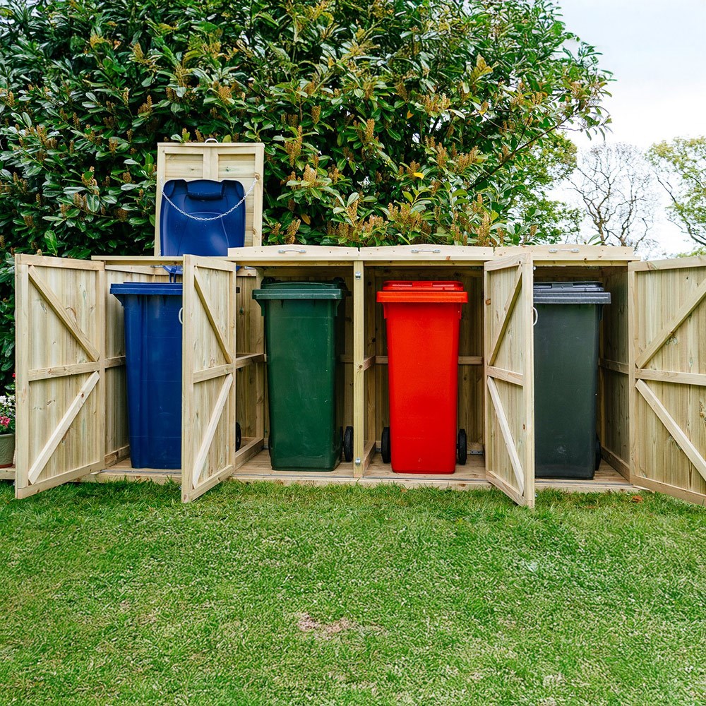 Shireburn Quad Wheelie Bin Store