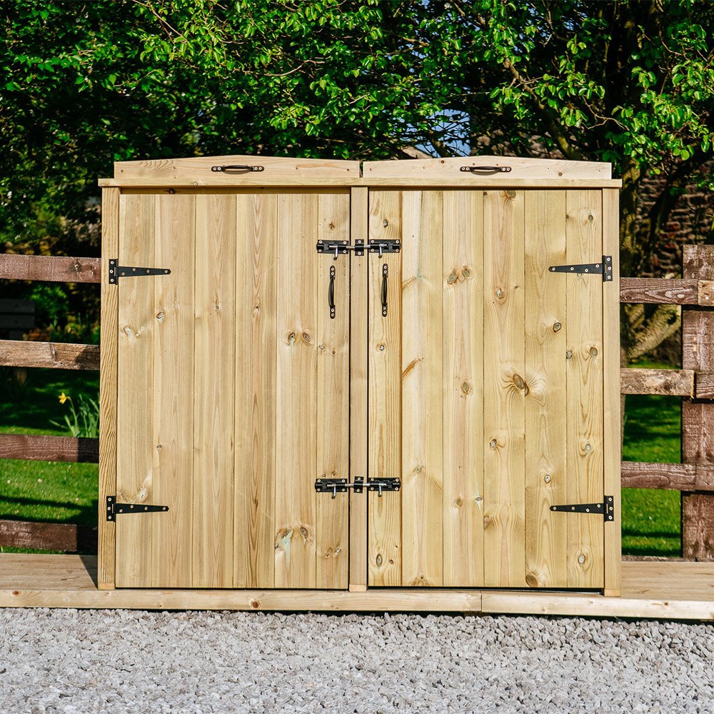 Chatburn Single Wheelie Bin & Recycle Box Store