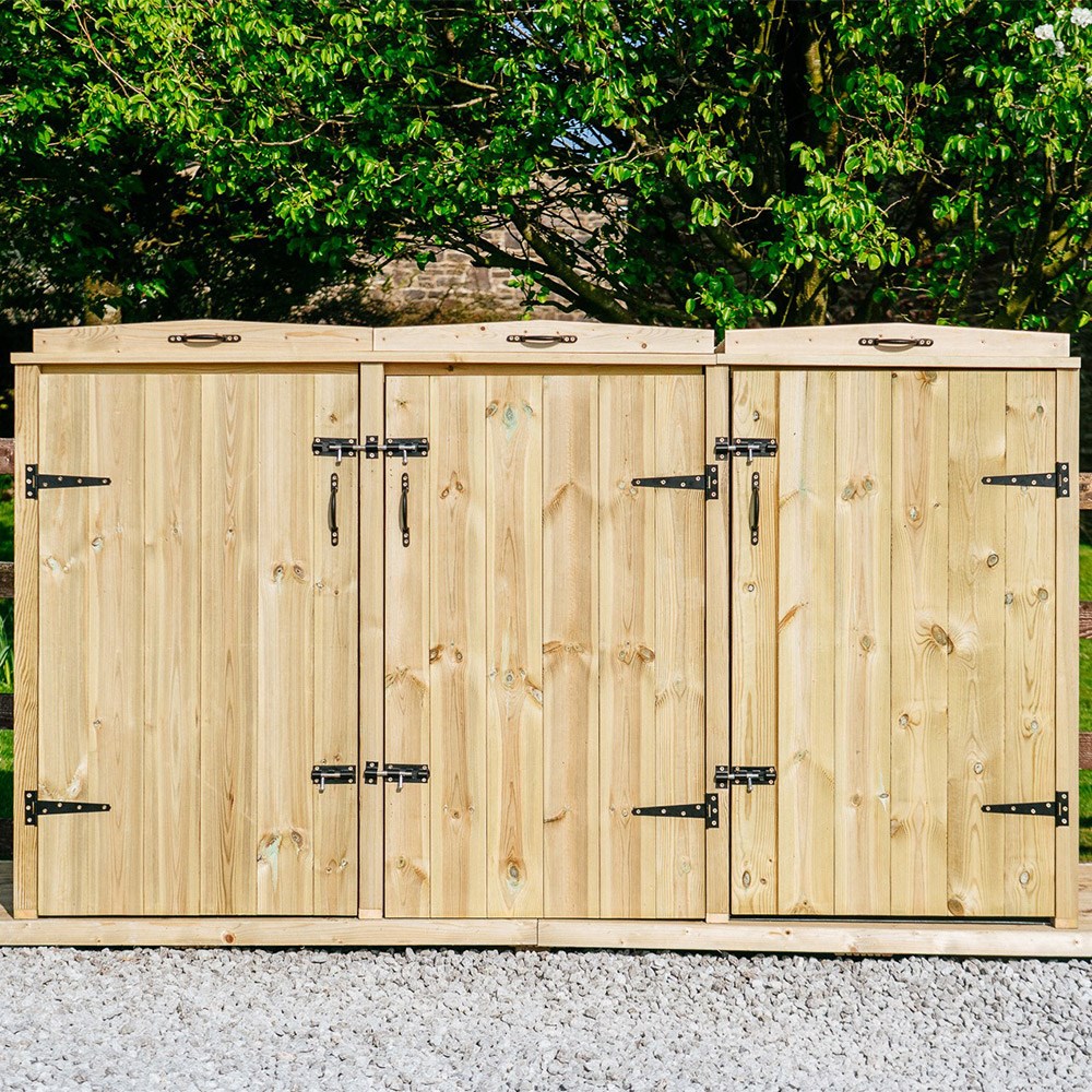 Chatburn Single Wheelie Bin & Recycle Box Store