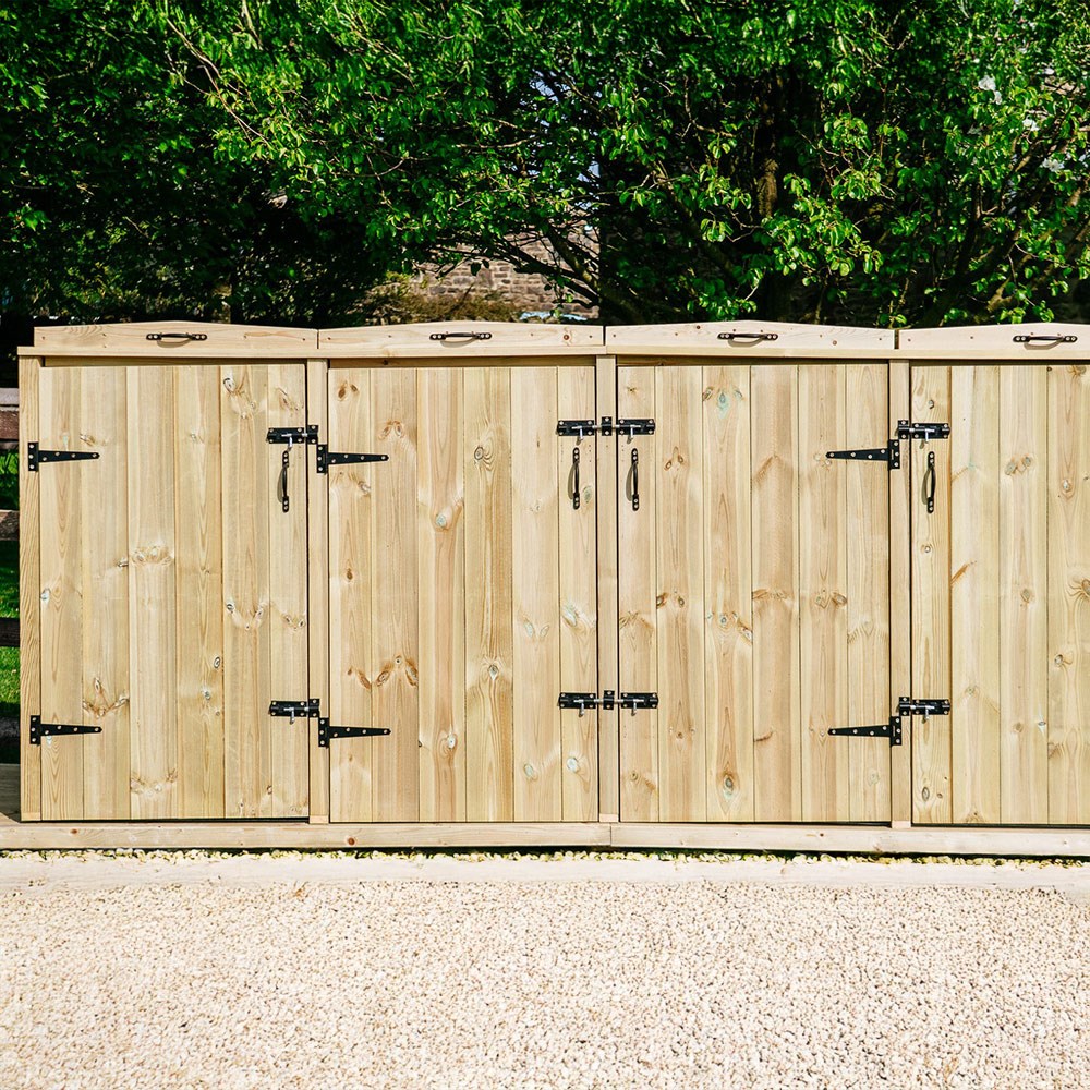 Chatburn Single Wheelie Bin & Recycle Box Store
