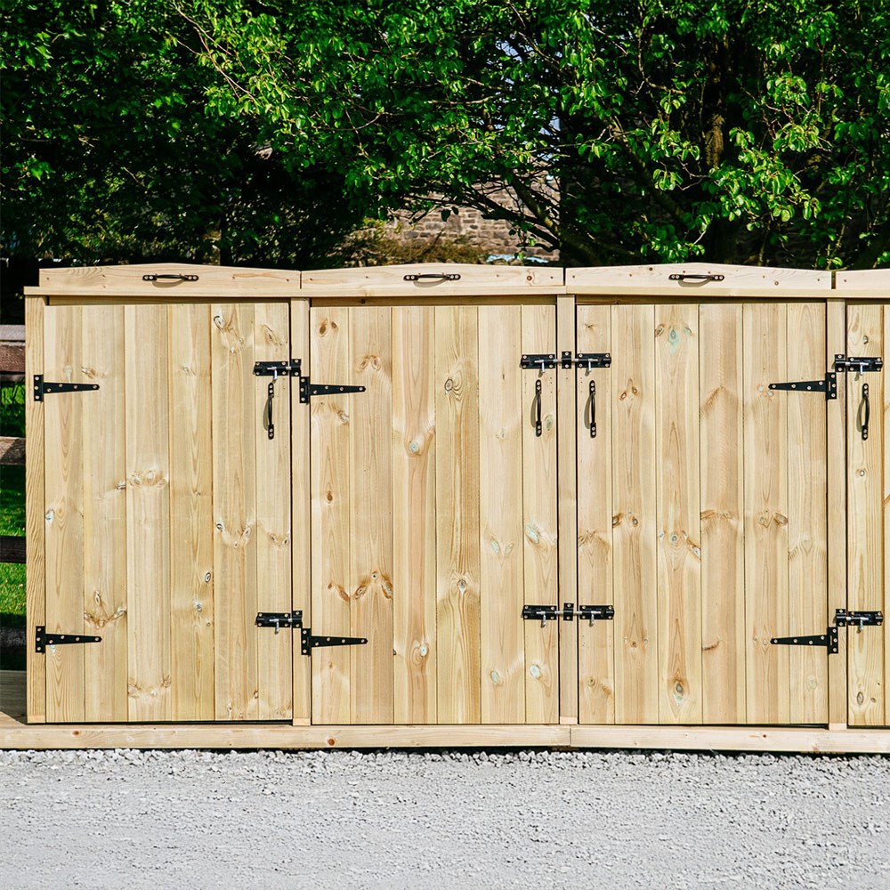 Chatburn Double Wheelie Bin & Recycle Box Store