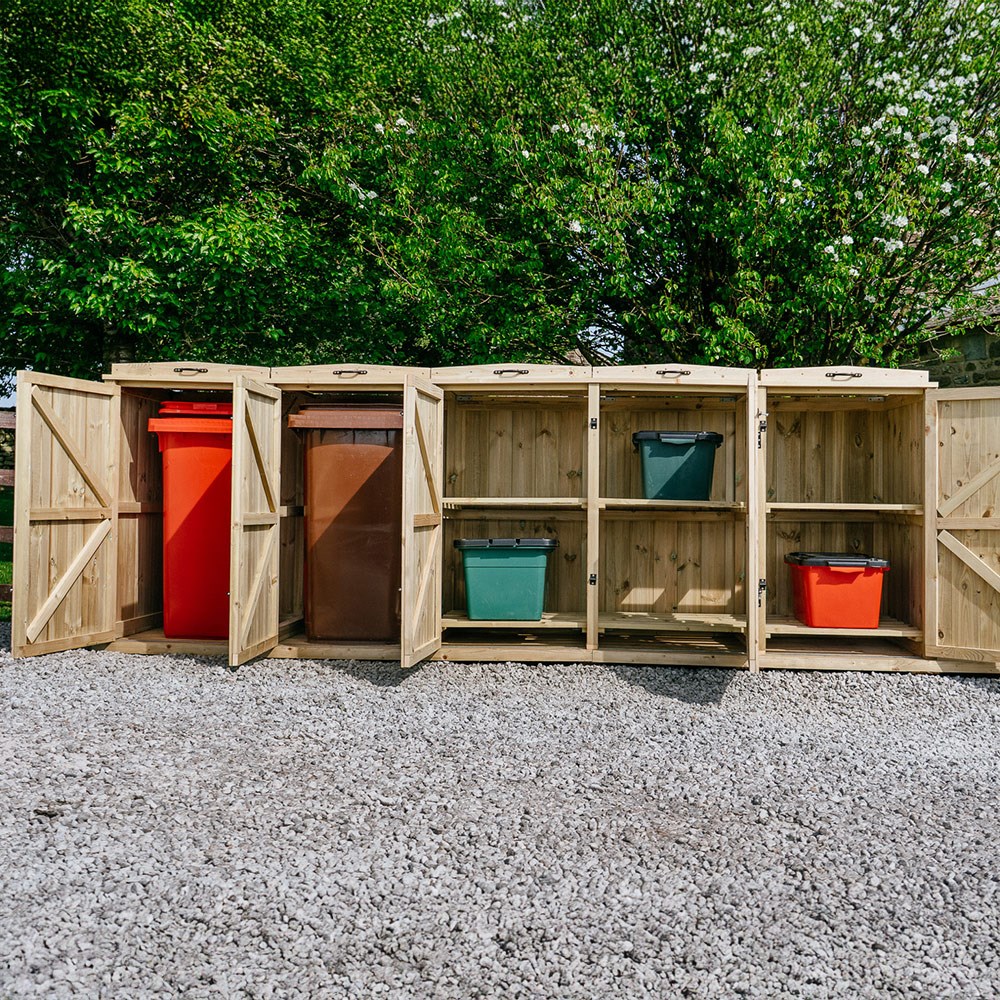 Chatburn Double Wheelie Bin & Recycle Box Store