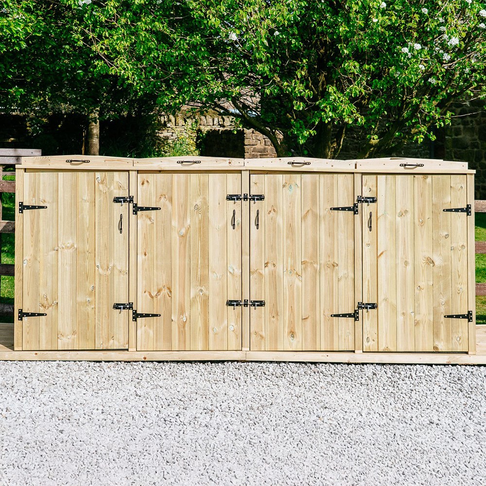 Chatburn Triple Wheelie Bin & Recycle Box Store