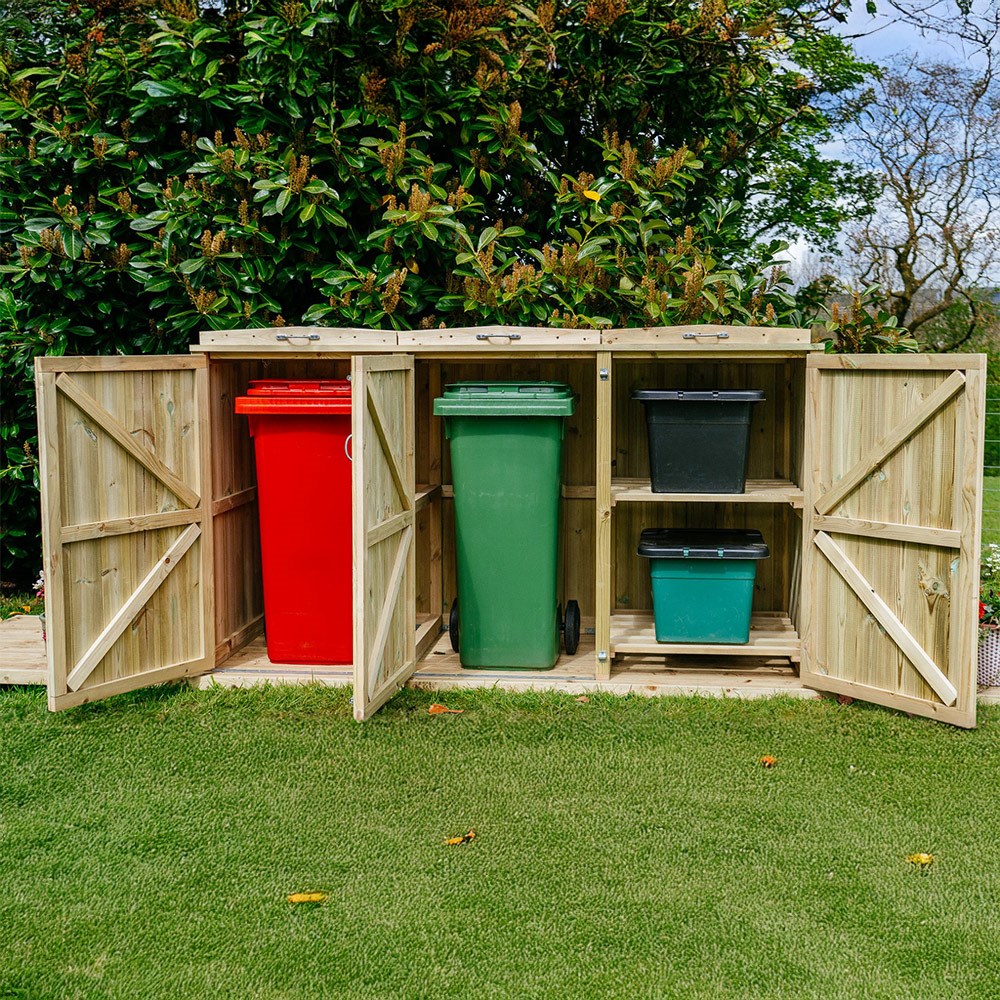 Shireburn Double Wheelie Bin & Recycle Box Store