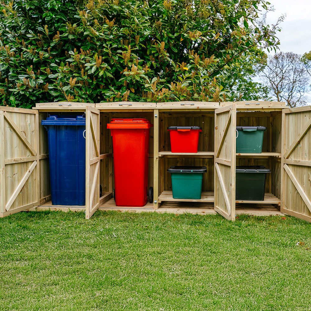 Shireburn Double Wheelie Bin & Recycle Box Store