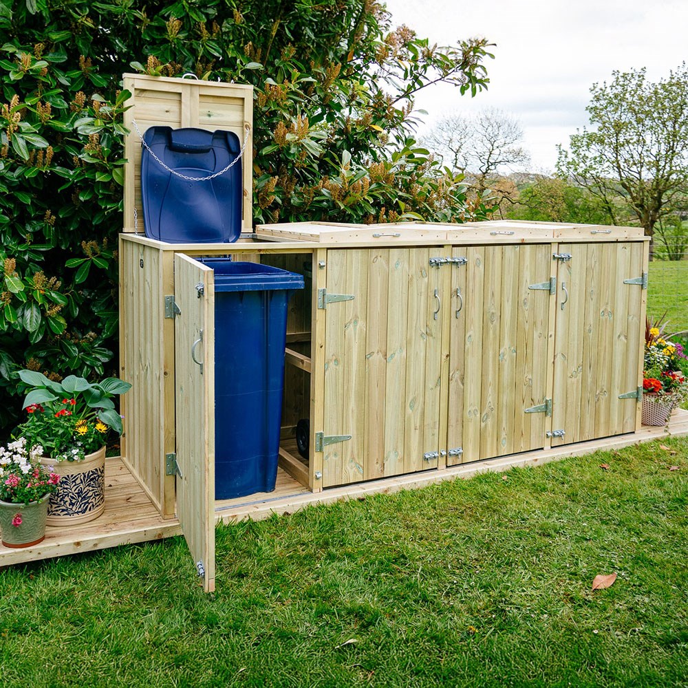 Shireburn Double Wheelie Bin & Recycle Box Store