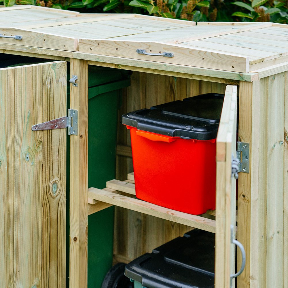 Shireburn Quad Wheelie Bin & Recycle Box Store