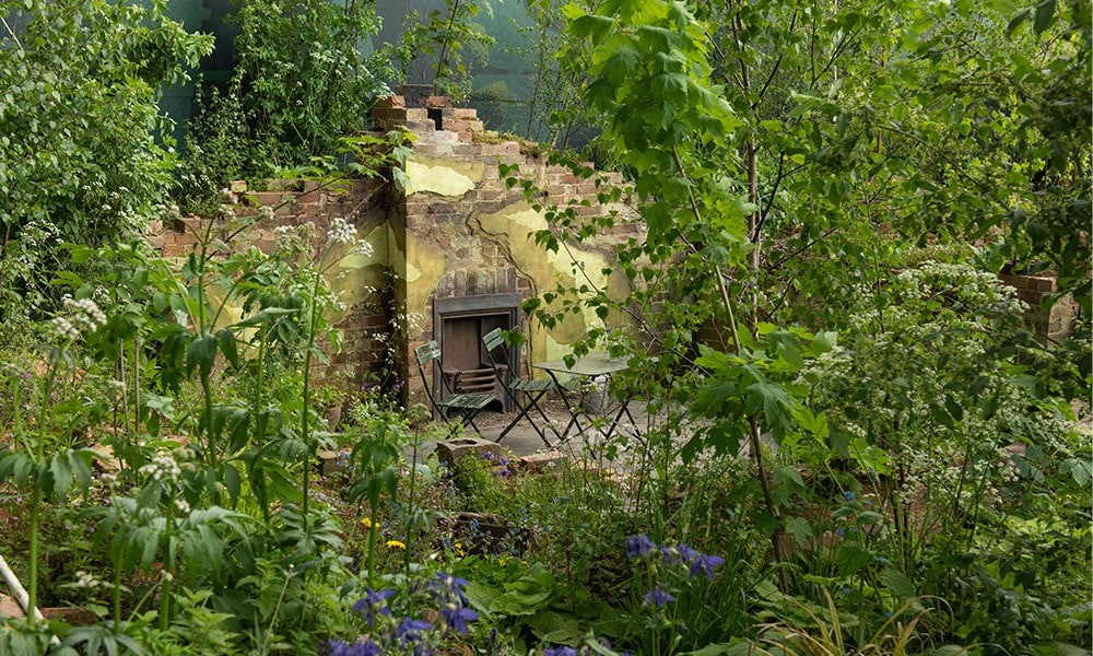 The ruins of a Victorian town house lie at the heart of the garden.