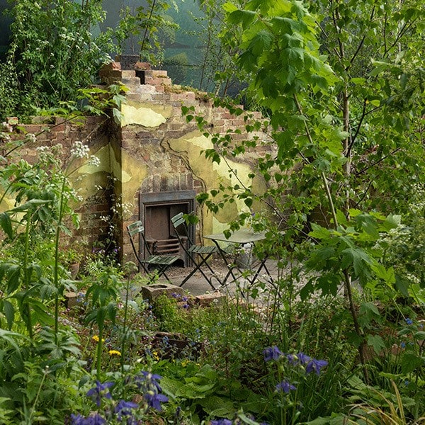 The ruins of a Victorian town house lie at the heart of the garden.