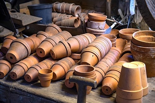 Pots in a shed