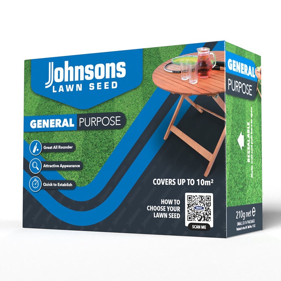 Buy lawn grass seed "PatchPack" Johnsons General purpose lawn seed £5