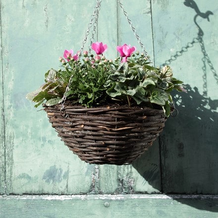 Autumn Hanging Basket Serenity (Pink/Rose/Burgundy)