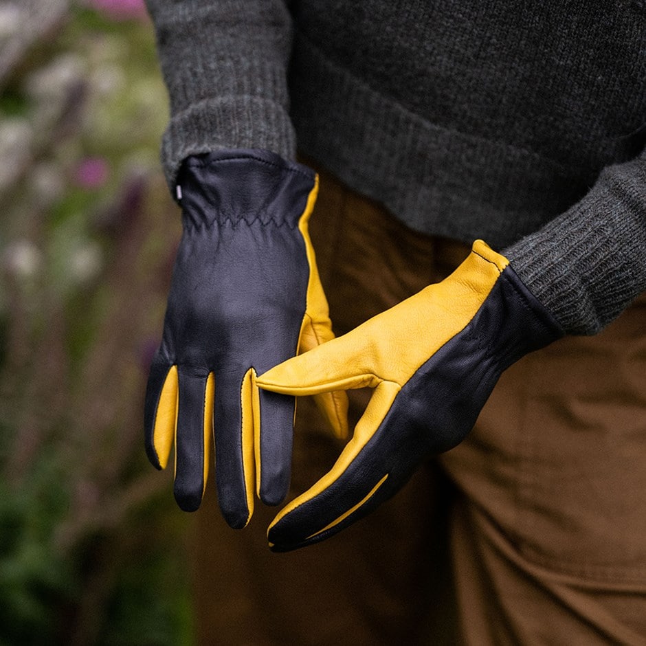 GENUINE GOLD LEAF DRY TOUCH GARDENING GLOVES MENS FREE FAST TRACKED DELIVERY