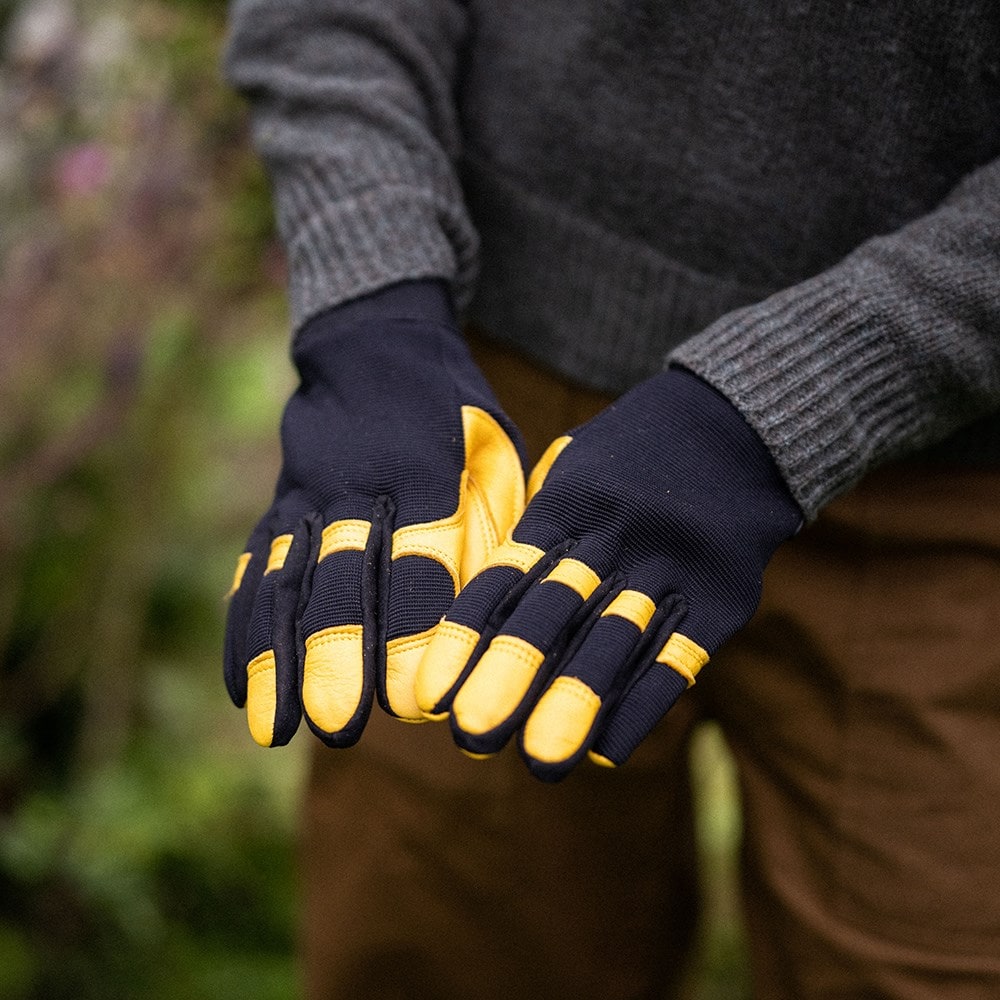 RHS gold leaf soft touch gloves