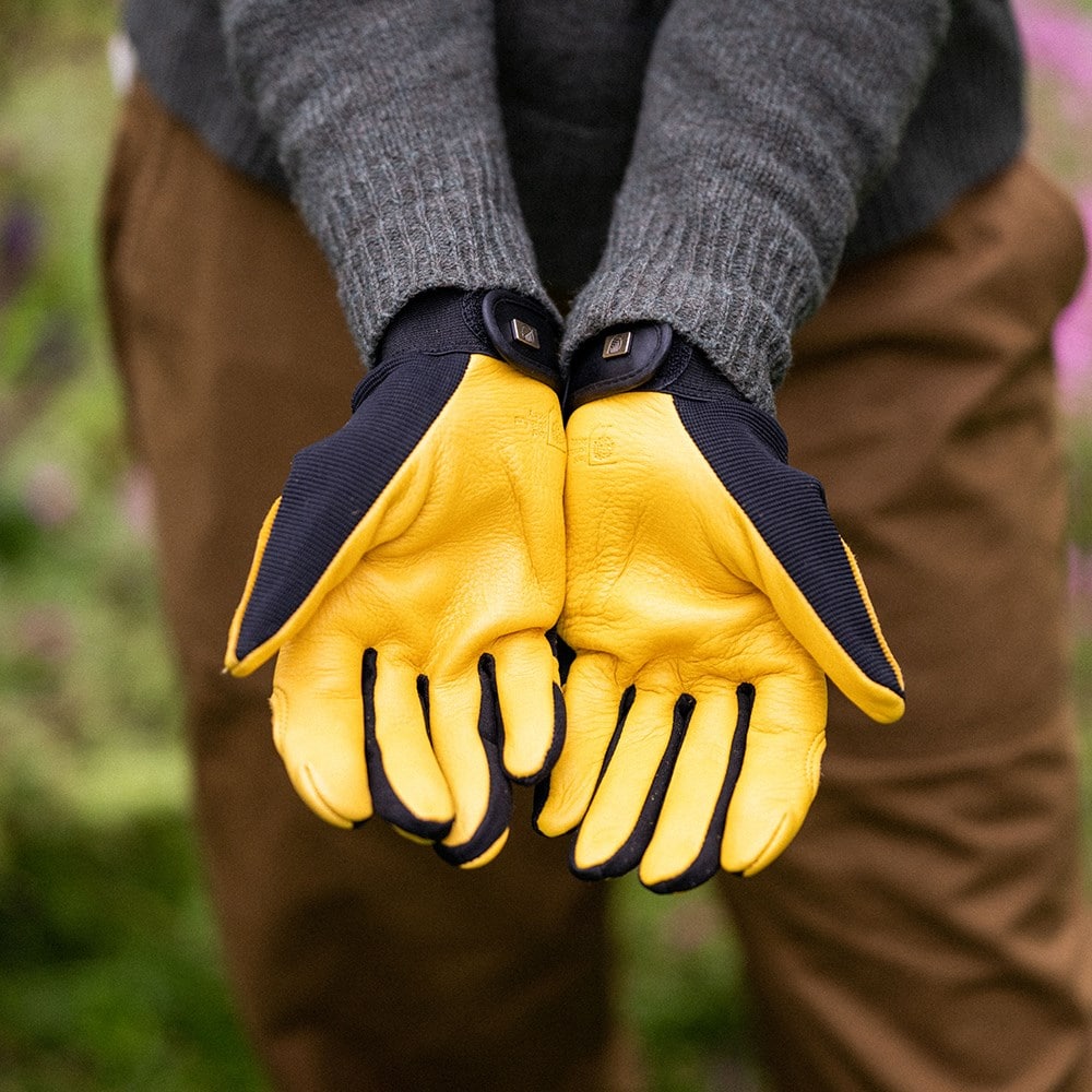 RHS gold leaf soft touch gloves