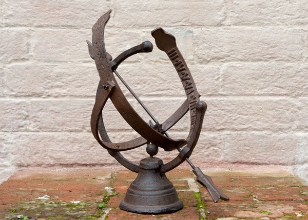 Cast iron sundial